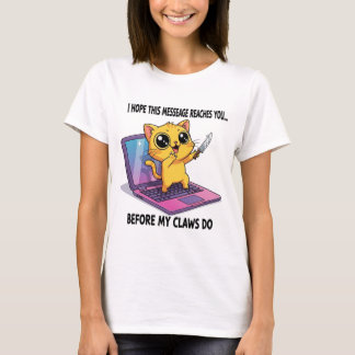 Cute but Deadly Cat Meme – Funny Internet Kitty De T-Shirt