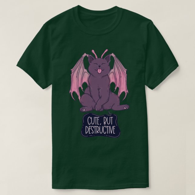 Cute but destructive cat T-Shirt (Design Front)