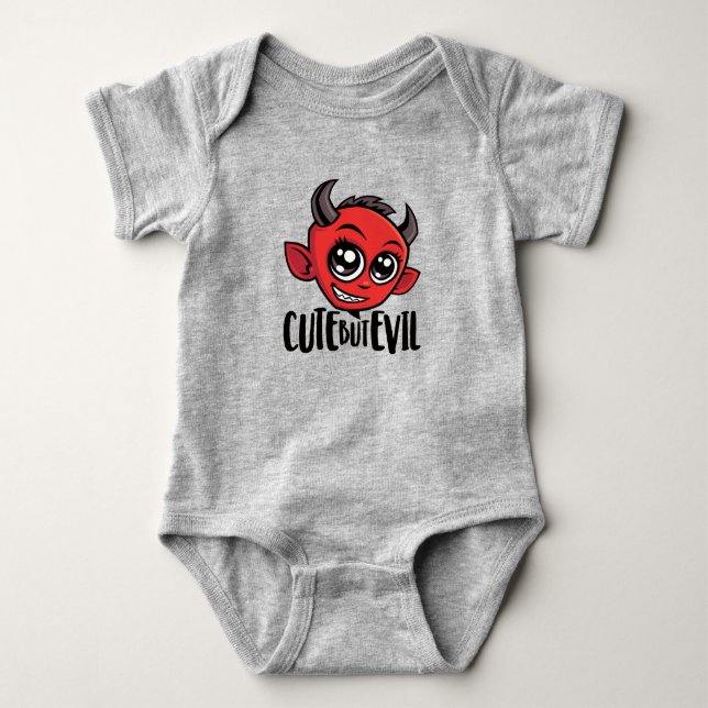 Cute But Evil Baby Bodysuit (Front)