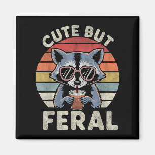 Cute But Feral Funny Racoon Sungles For Toddler Bo Magnet