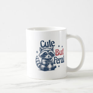 Cute But Feral Raccoon Drinking Boba Toddler Vinta Coffee Mug