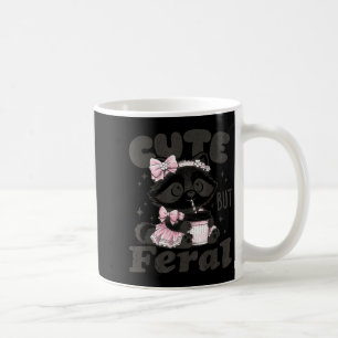 Cute but feral raccoon funny animal meme teen girl coffee mug
