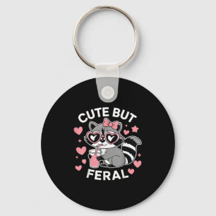 Cute But Feral Racoon Nk Gles Toddler Girls Kids B Key Ring