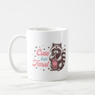 Cute-but-feral Retro Funny Racoon Coffee Mug