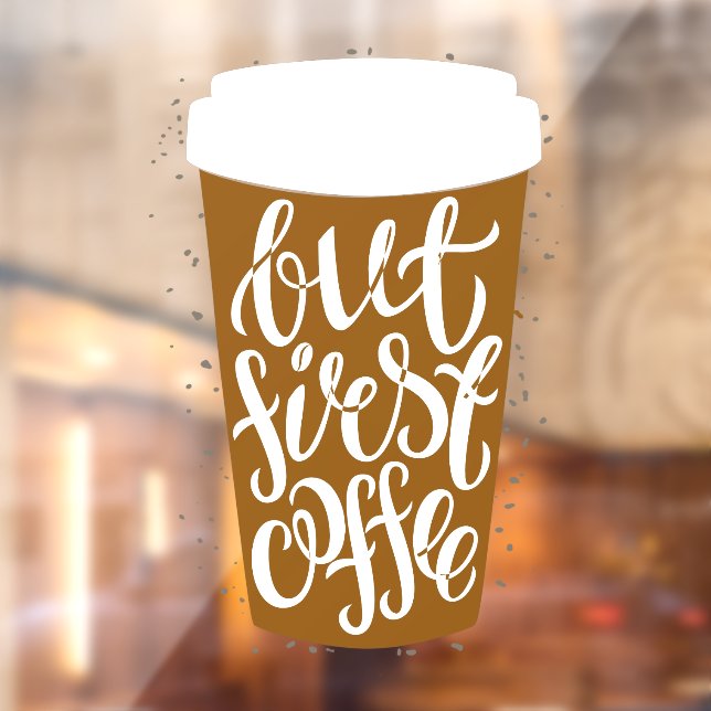 Cute But First Coffee Quote Travel Cup Business (Sheet 2)