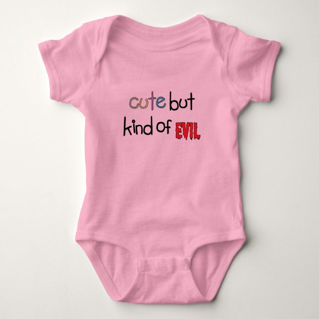 Cute but Kind of Evil Baby Bodysuit (Front)