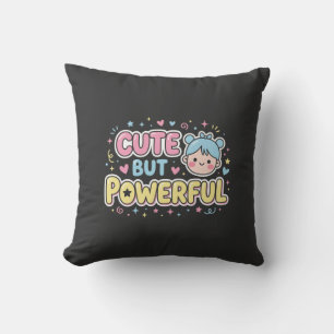 Cute But Powerful Kawaii Girl Aesthetic Cushion