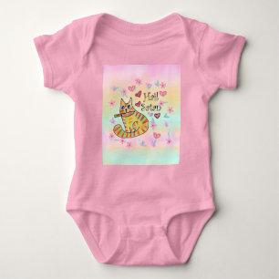 Cute but sarcastic kitty cat adorable baby bodysuit
