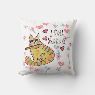 Cute but sarcastic kitty cat adorable cushion