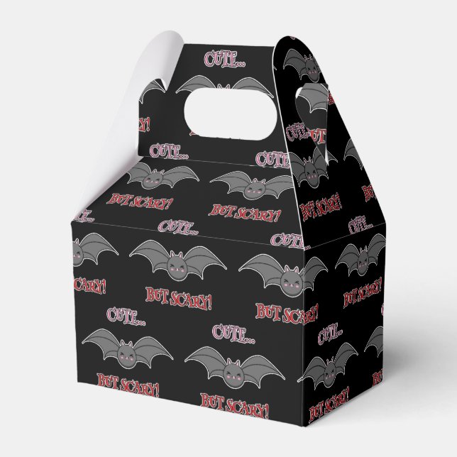Cute but Scary Bat Favour Box (Front Side)