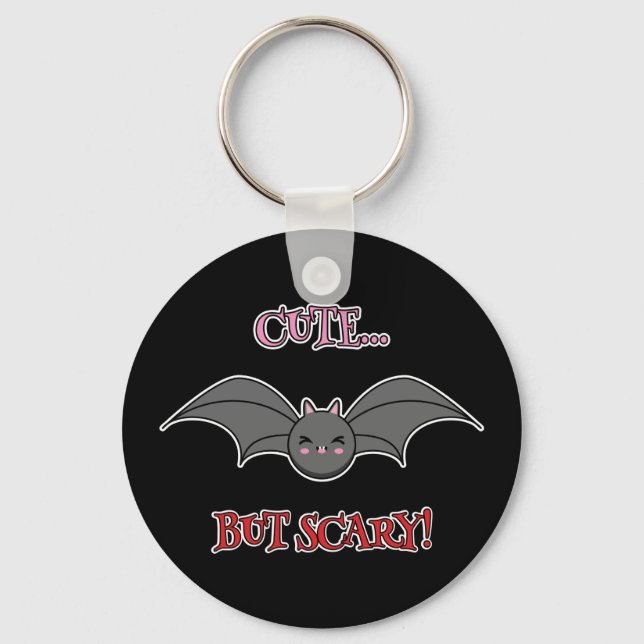 Cute but Scary Bat Key Ring (Front)