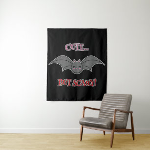 Cute but Scary Bat Tapestry