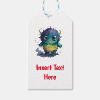 Cute But Scary Cartoon Monster Design Gift Tags