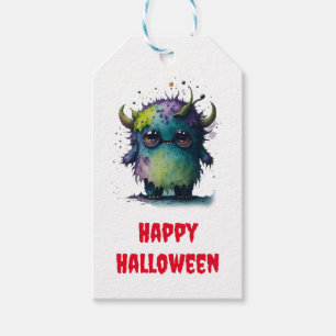 Cute But Scary Cartoon Monster Design Gift Tags