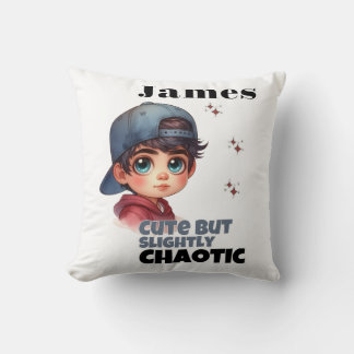 Cute But Slightly Chaotic Boy Cushion