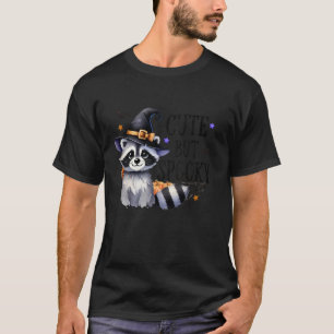 Cute But Spooky Racoon Pumpkin Halloween Men Kids T-Shirt
