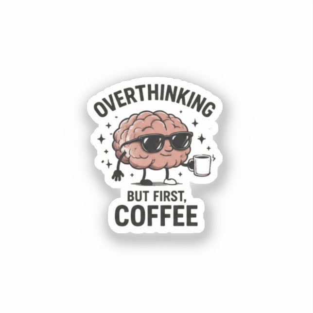 Cute but Unhinged – Funny & Quirky Graphic sticker (Front)