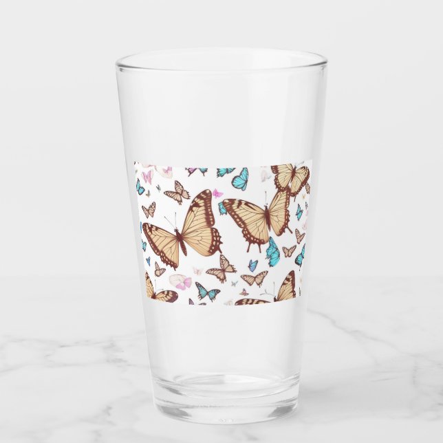 Cute Butterflies Glass (Front)