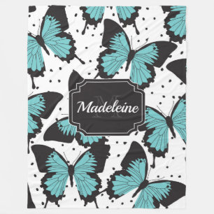 Cute Butterflies Pattern Fleece Blanket