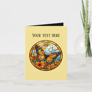 Cute butterfly add message card