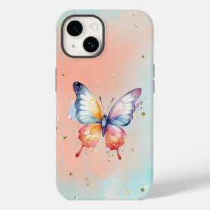 Cute butterfly and soft pastel base Case-Mate iPhone 14 case
