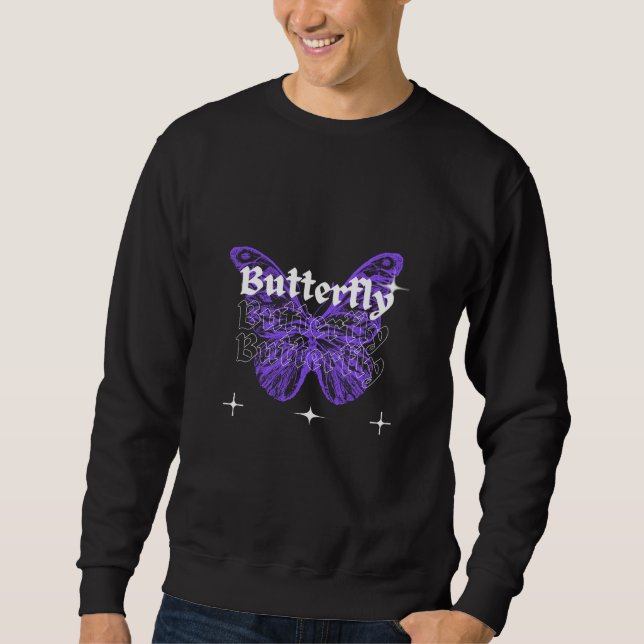 cute butterfly art design  sweatshirt (Front)