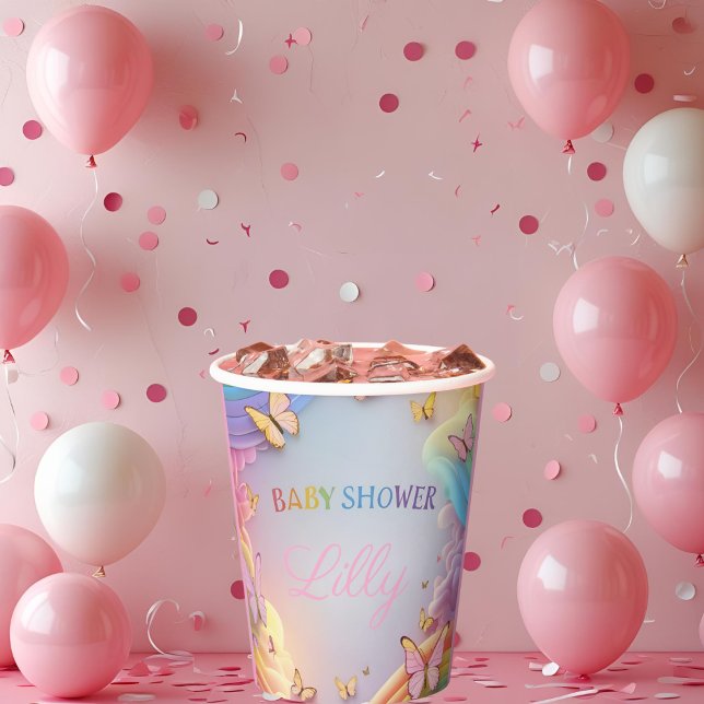 Cute Butterfly Baby Girl Paper Cup (Creator Uploaded)