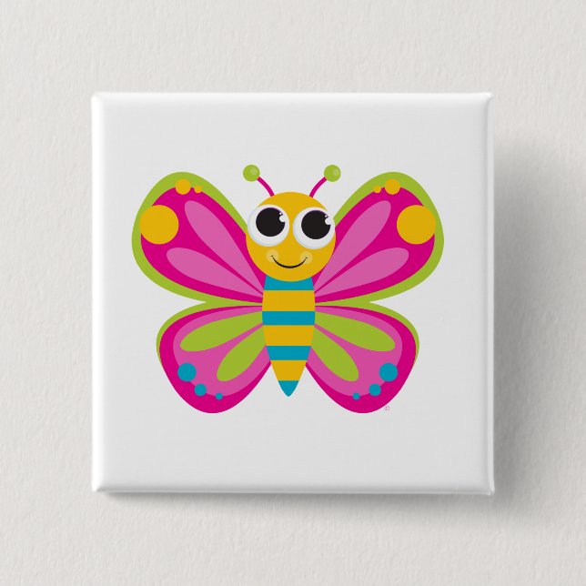 Cute Butterfly Button (Front)