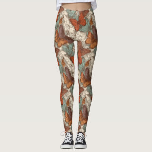 Cute Butterfly Camo Sparkle Wear Exercise Leggings