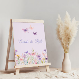 Cute Butterfly Cards and Gifts Baby Shower Table Poster