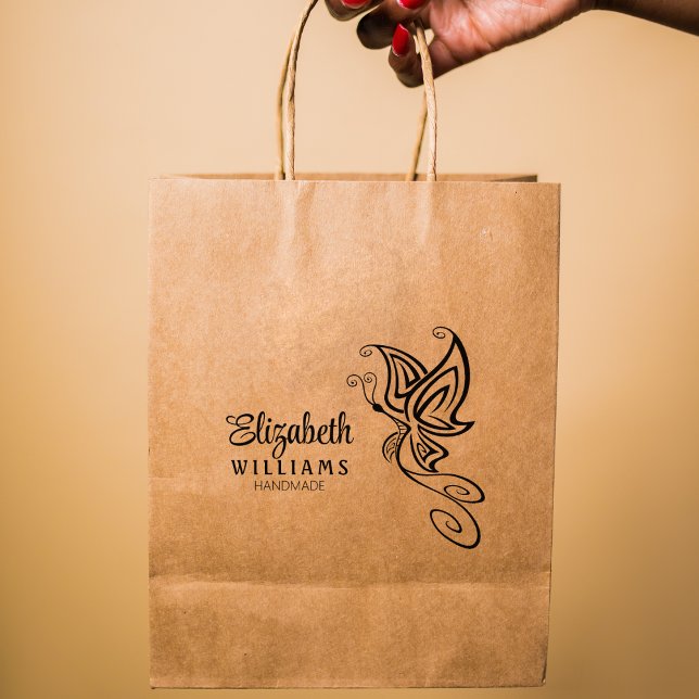 Cute Butterfly Custom Handmade Large   Rubber Stamp (Creator Uploaded)