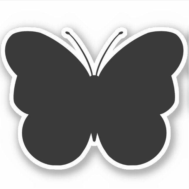 Cute Butterfly Cut Out Vinyl Sticker Decal (Front)