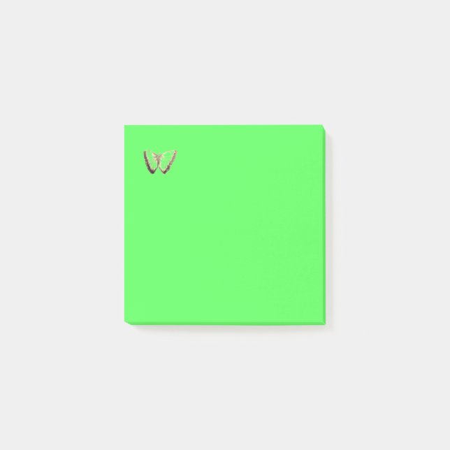 Cute Butterfly design bright green  Post-it Notes (Front)