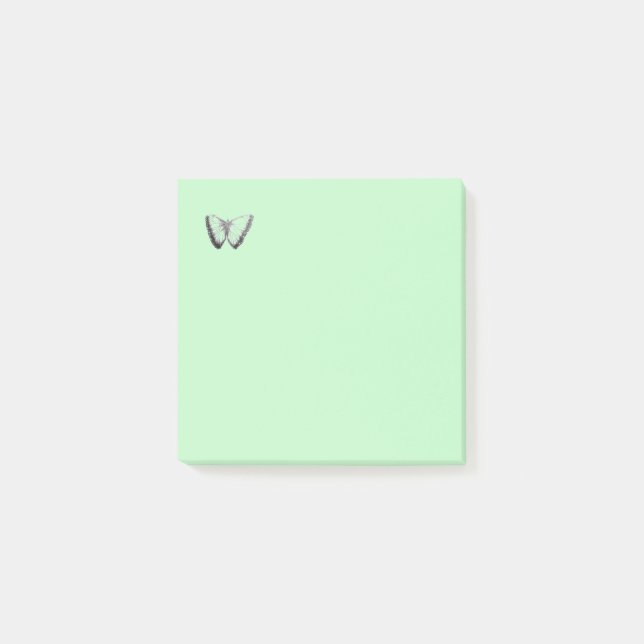 Cute Butterfly design light green Post-it Notes (Front)