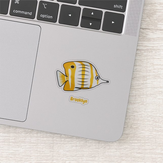 Cute butterfly fish cartoon illustration (Detail)