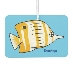 Cute butterfly fish cartoon illustration car air freshener