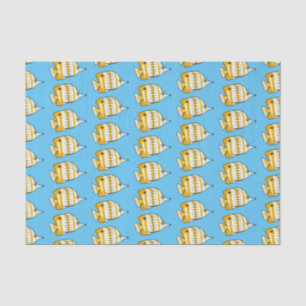 Cute butterfly fish cartoon illustration tissue paper