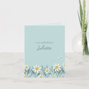 Cute Butterfly Folded Notecard/Thank You Thank You Card