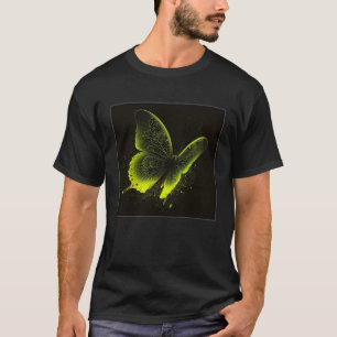 Cute Butterfly Illustration Lime Green Gorgeous Wo T-Shirt