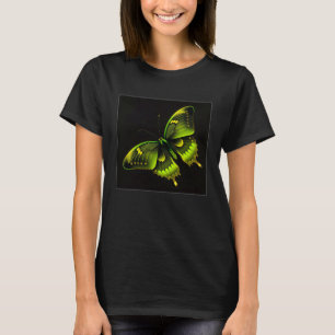 Cute Butterfly Illustration Lime Green Gorgeous Wo T-Shirt