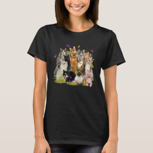 Cute Butterfly Kitten Flower Flying Cat Cat Mum Mo T-Shirt