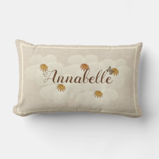 Cute Butterfly Lumbar Cushion (Front)