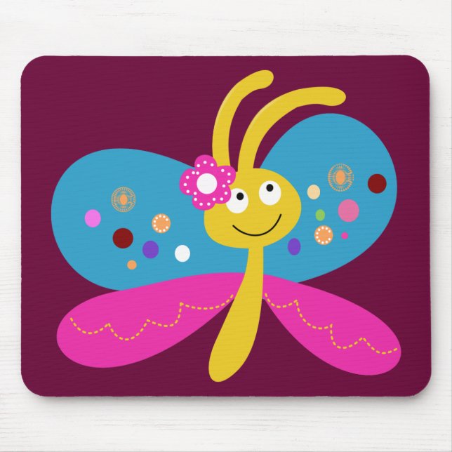 Cute Butterfly Mousepad (Front)