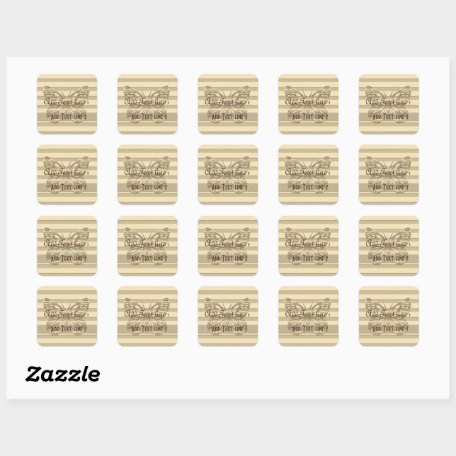 Cute Butterfly Square Sticker (Sheet)