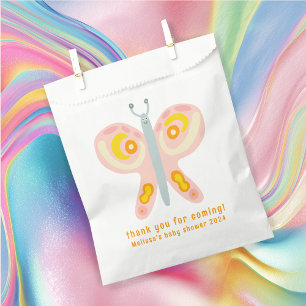 Cute Butterfly Thank You CUSTOM Baby Shower Favour Bag