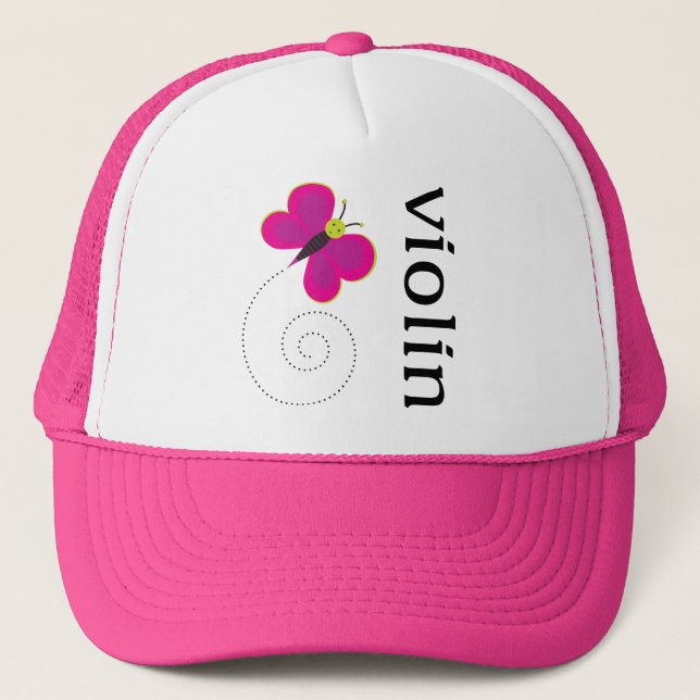 Cute Butterfly Violin Trucker Hat (Front)