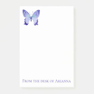 Cute Butterfly Watercolor Butterflies Blue Purple Post-it Notes