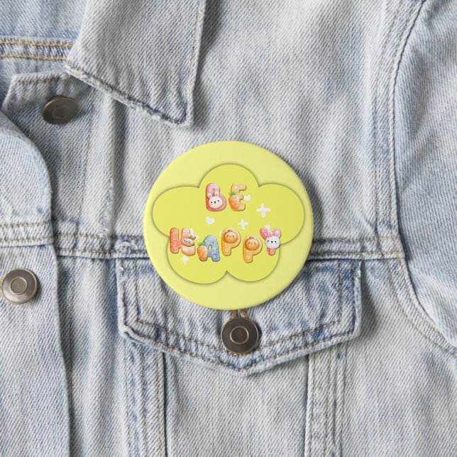 Cute Button | Be Happy (In Situ)