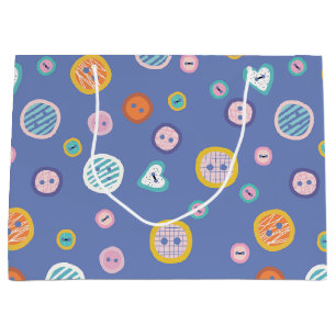Cute Buttons Large Gift Bag