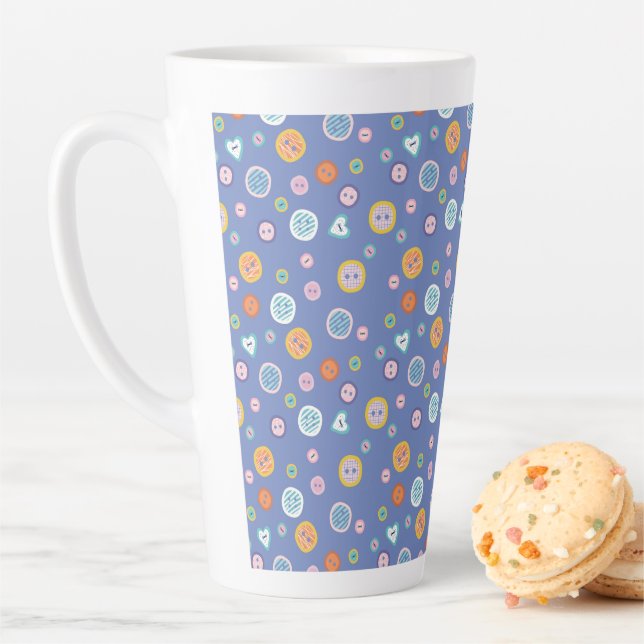 Cute Buttons Latte Mug (In Situ)